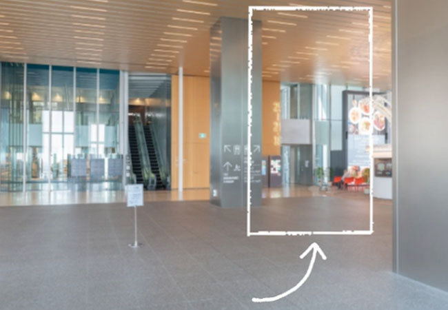 低層階用オフィスエレベーターに乗り換え